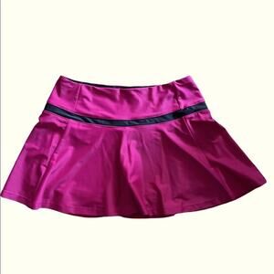 B.Passionit Tennis Skirt Medium Activewear Athlete Sports Skort Burgundy Black